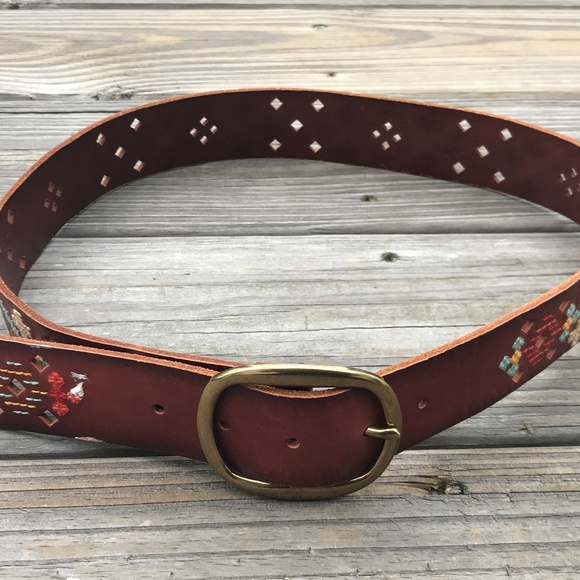 Fossil Women Belt Brown Genuine Leather Waistband - Picture 6 of 8